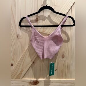 NWT Shein EZwear small pink super stretchy ribbed crop top